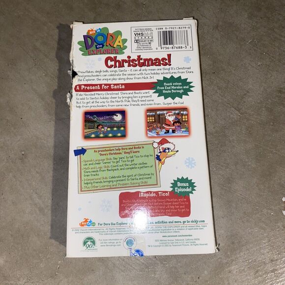 Dora the Explorer - Doras Christmas (VHS, 2002) - Vintage Kids Holiday Movie - Picture 3 of 6
